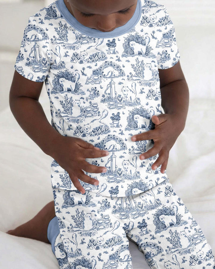 Zweiteiliges, kurzärmliges Pyjama-Set mit Marienkäfern