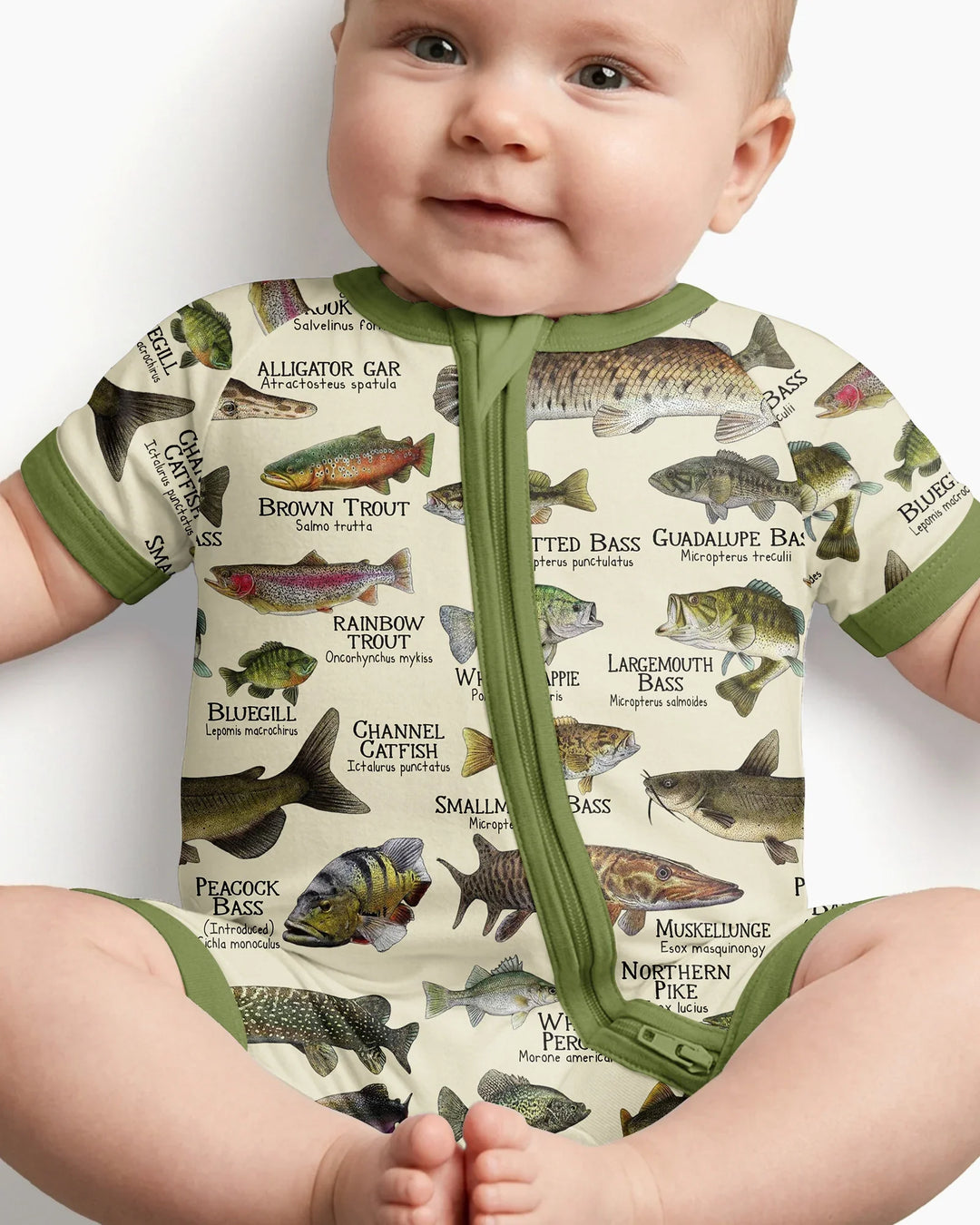 Fish Of America Bamboo Shorty Zippy