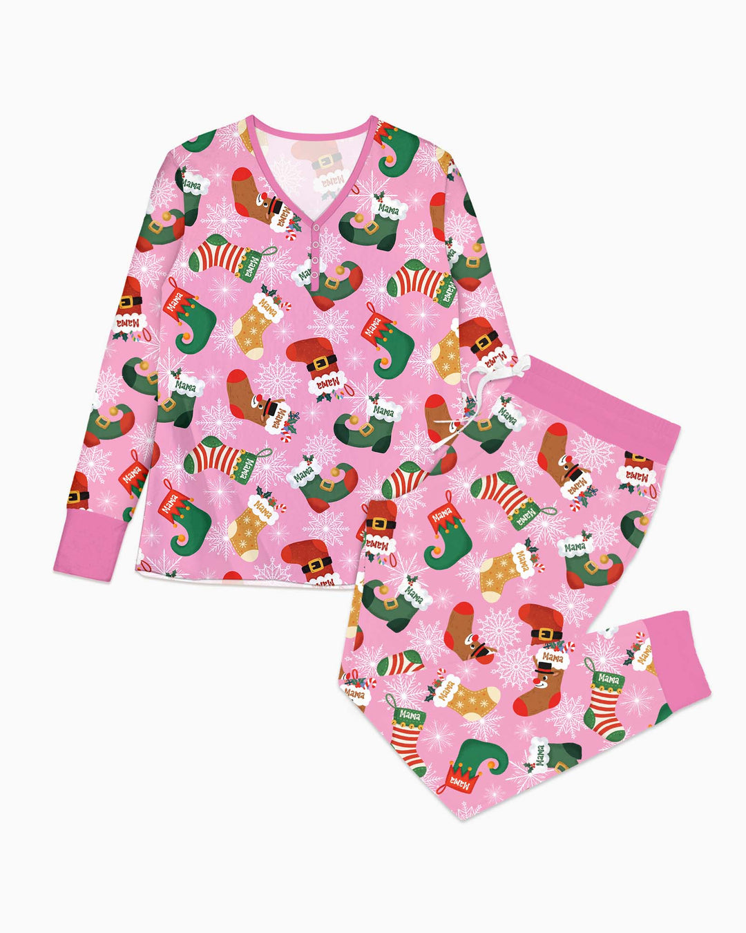 Christmas Crew Family Matching Bamboo Women Pajama Set