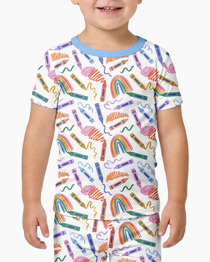 Zweiteiliges, kurzärmliges Pyjama-Set mit Marienkäfern