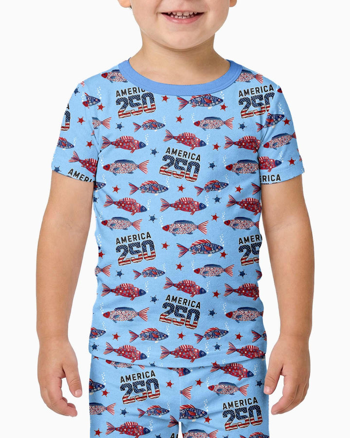 Zweiteiliges, kurzärmliges Pyjama-Set mit Marienkäfern
