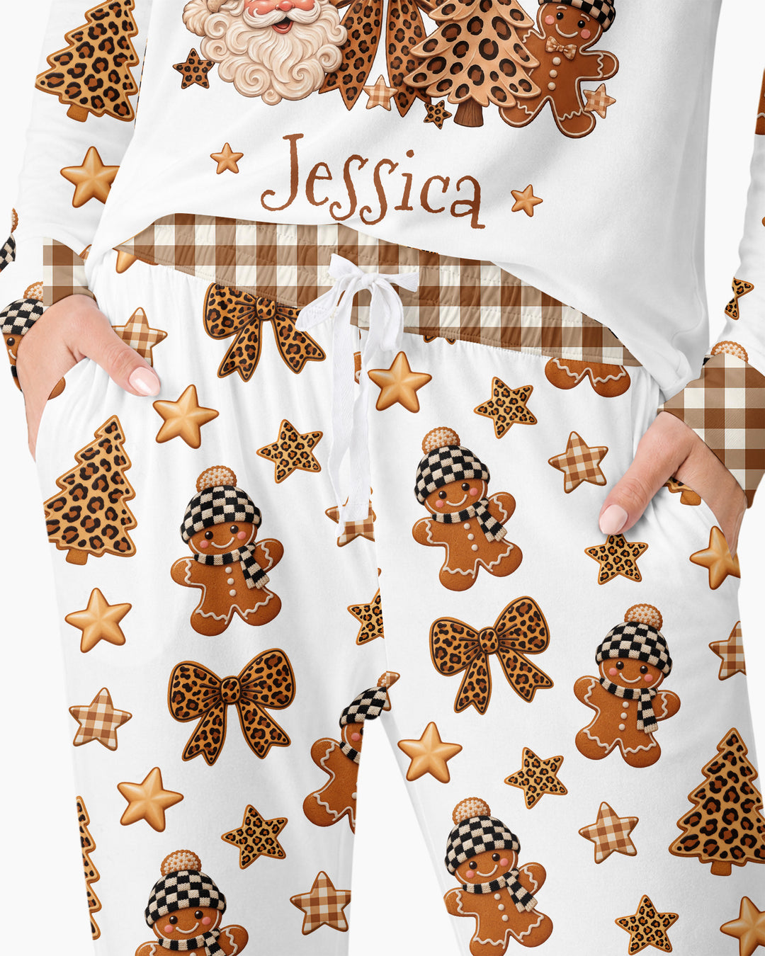 Leopard Christmas Magic Bamboo Women Pajama Set