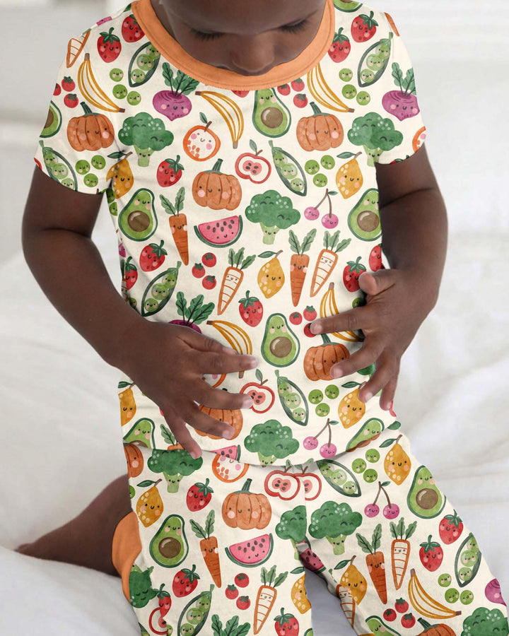Zweiteiliges, kurzärmliges Pyjama-Set mit Marienkäfern