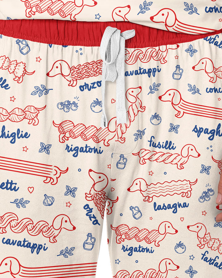 Dachshund Spagetti Bamboo Men's Pajama Set