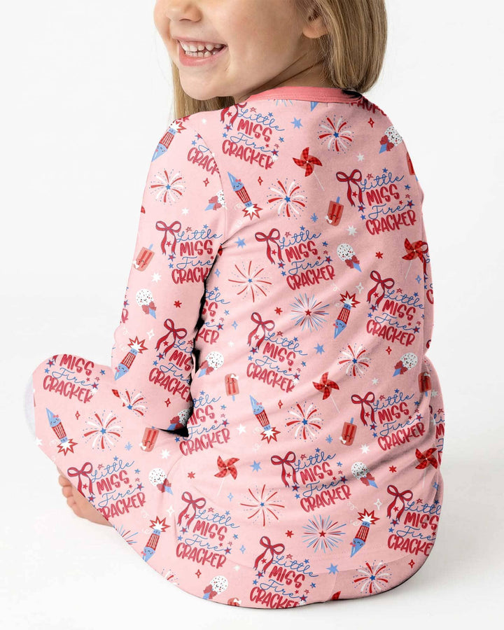 Zweiteiliges Langarm-Pyjama-Set mit Sommerfrüchten
