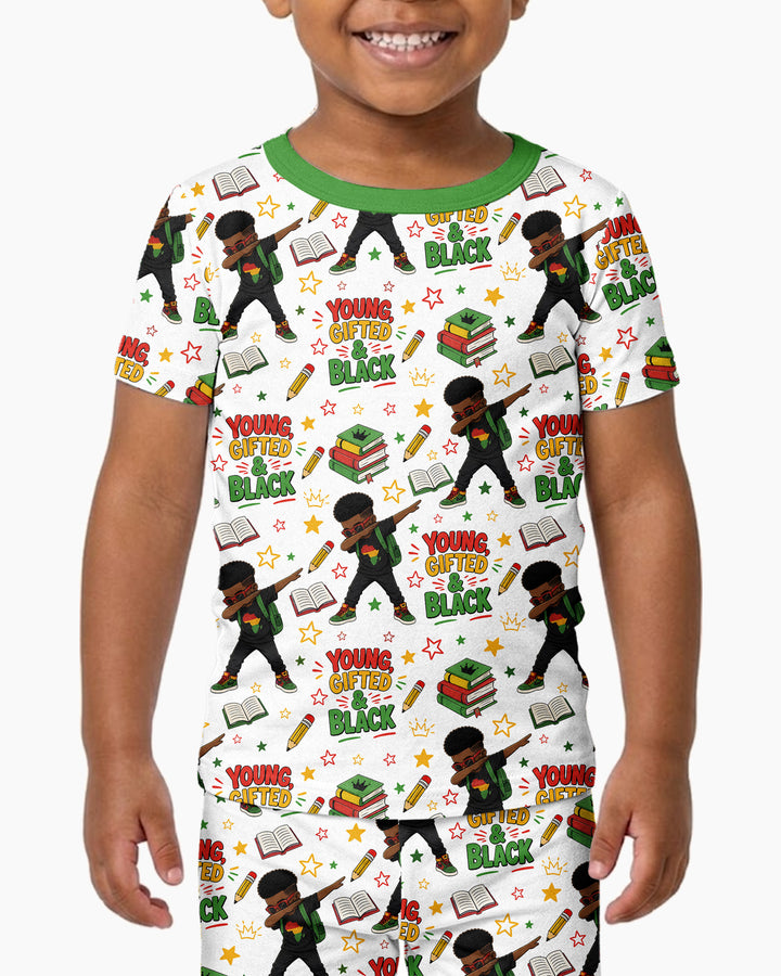 Zweiteiliges, kurzärmliges Pyjama-Set mit Marienkäfern