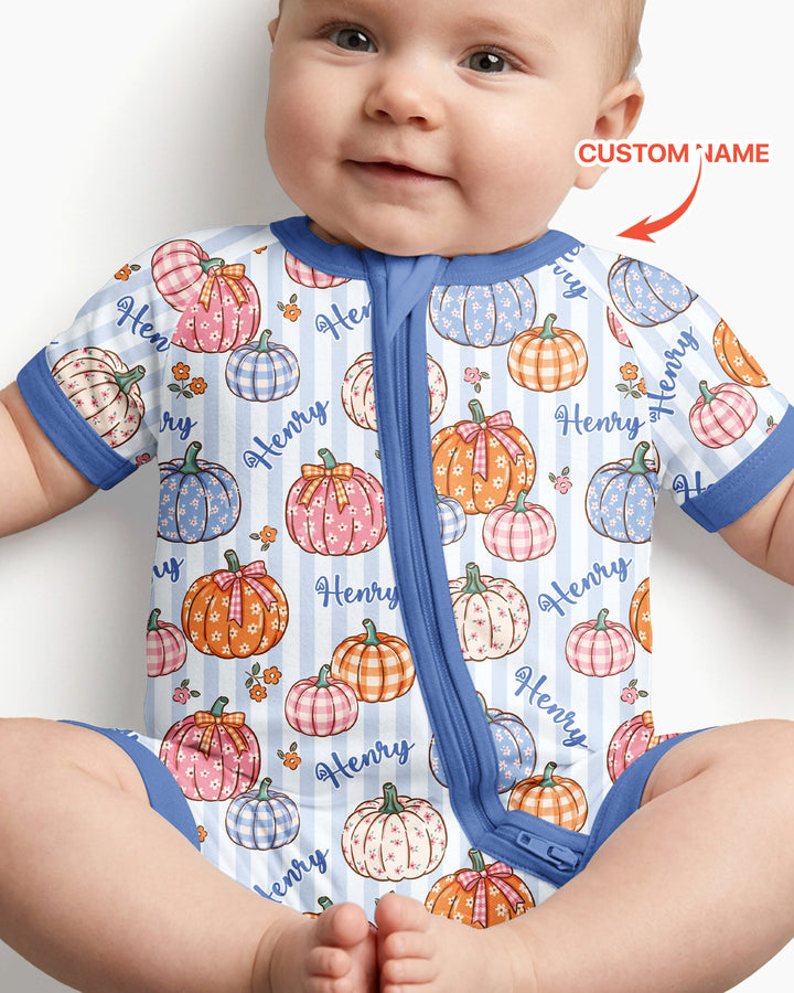 Custom Name Pumpkin Patch Bamboo Shorty Zippy