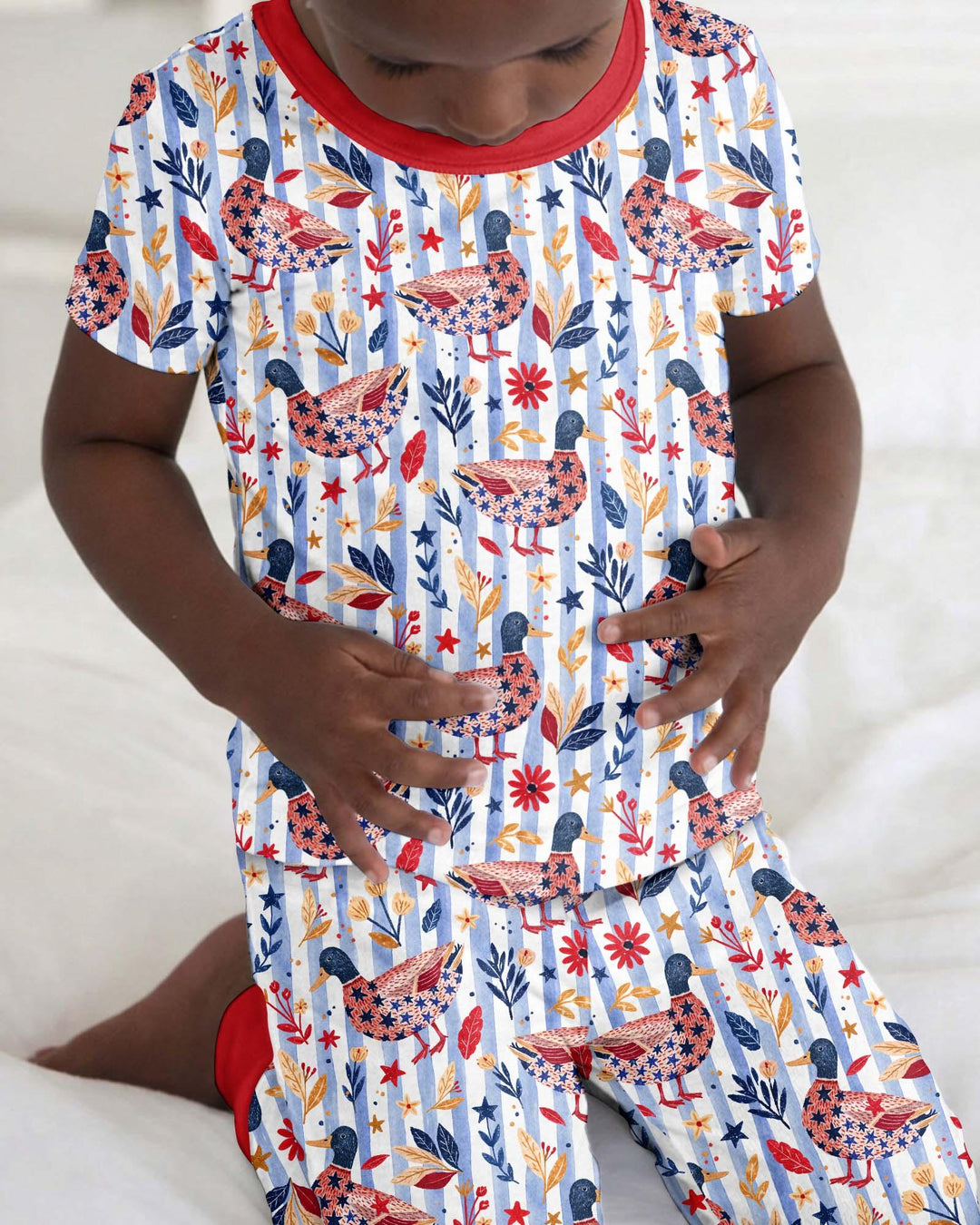 Zweiteiliges, kurzärmliges Pyjama-Set mit Marienkäfern
