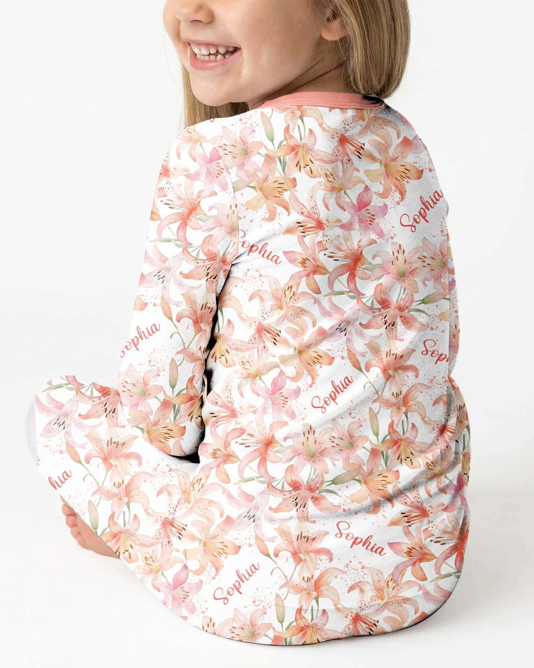 Zweiteiliges Langarm-Pyjama-Set mit Sommerfrüchten