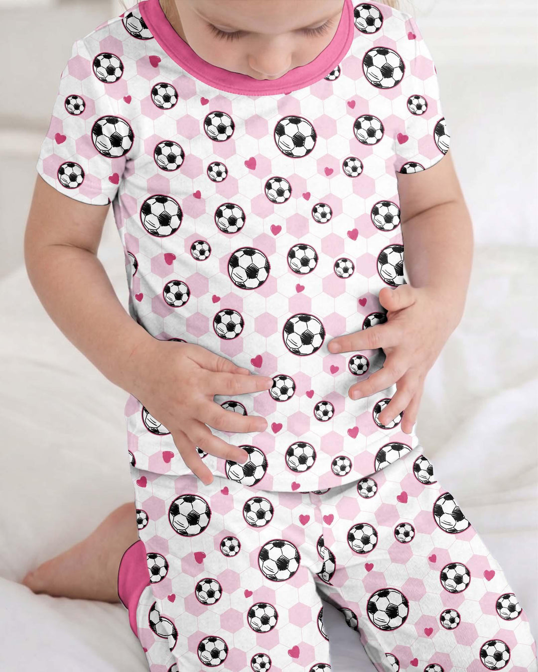 Zweiteiliges, kurzärmliges Pyjama-Set mit Marienkäfern