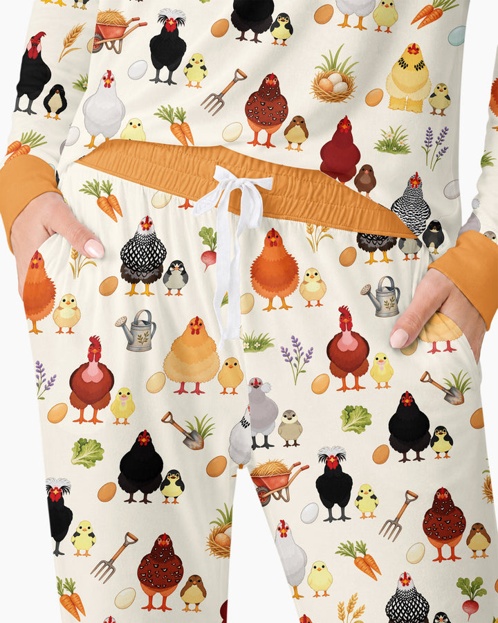 Chicks & Eggs Bamboo Women Pajama Set