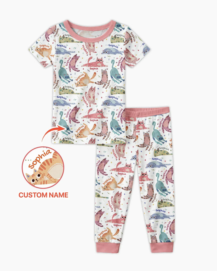 Zweiteiliges, kurzärmliges Pyjama-Set mit Marienkäfern