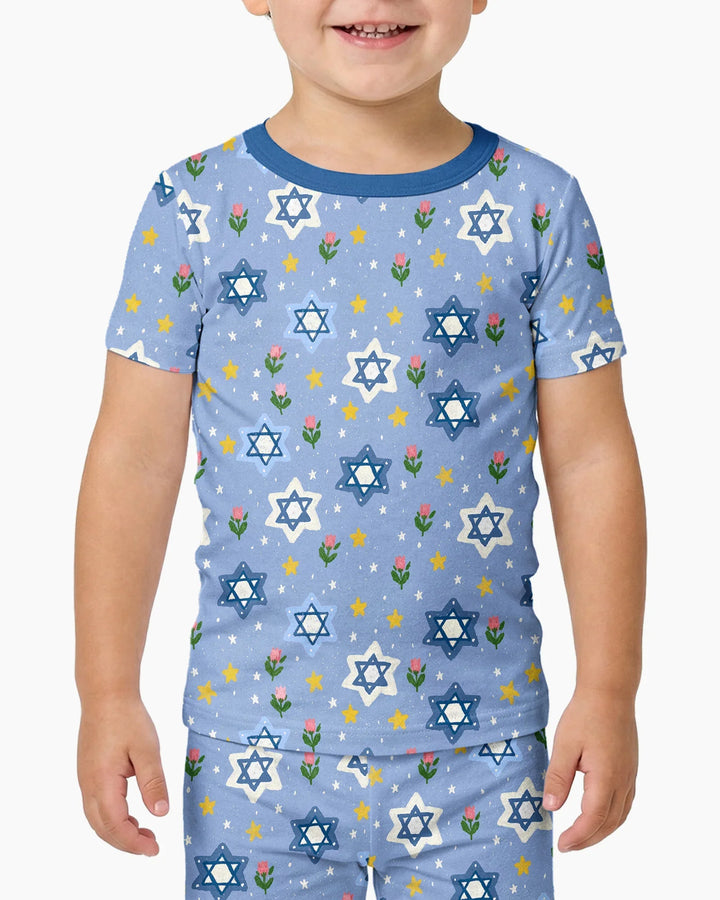 Zweiteiliges, kurzärmliges Pyjama-Set mit Marienkäfern