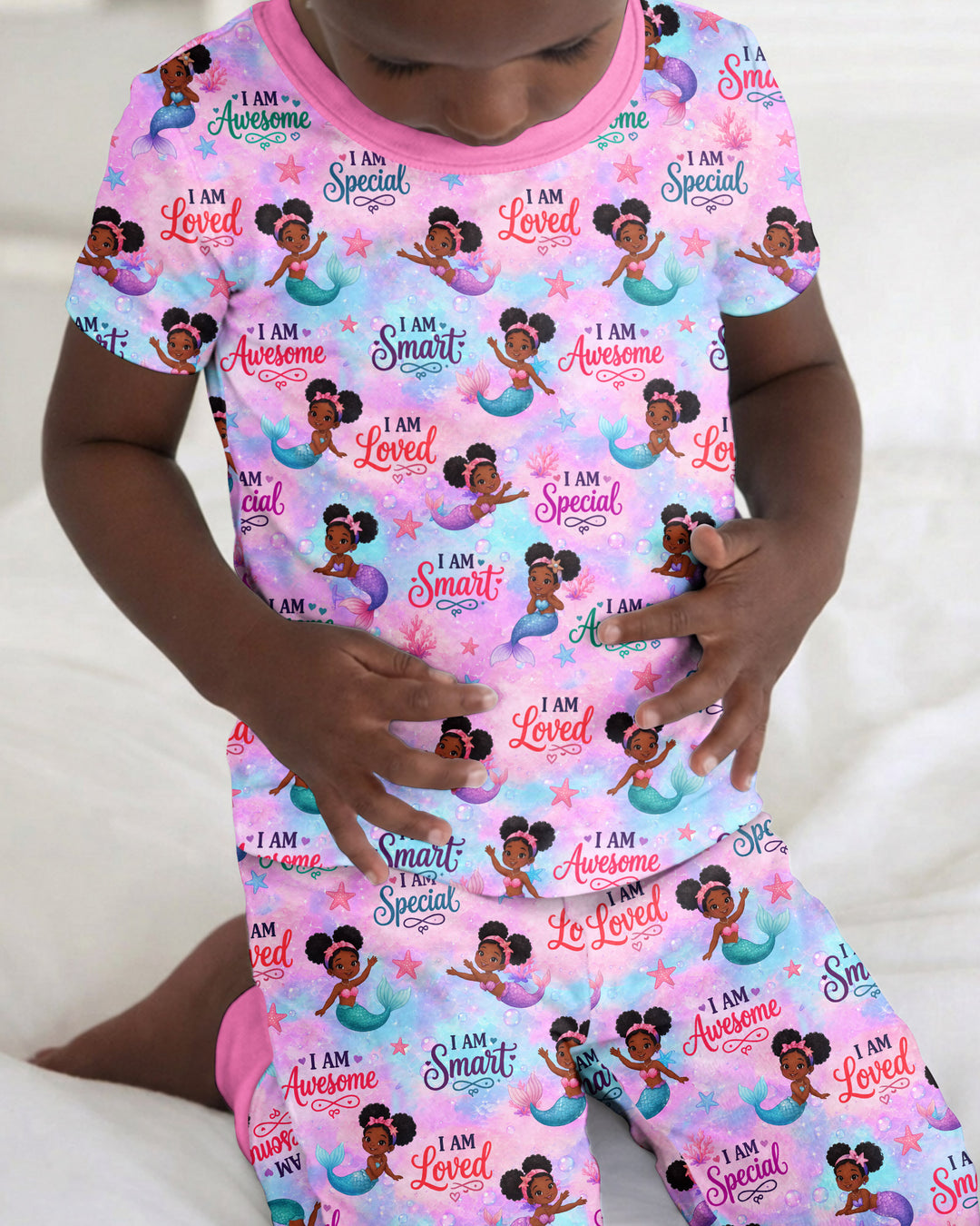 Zweiteiliges, kurzärmliges Pyjama-Set mit Marienkäfern