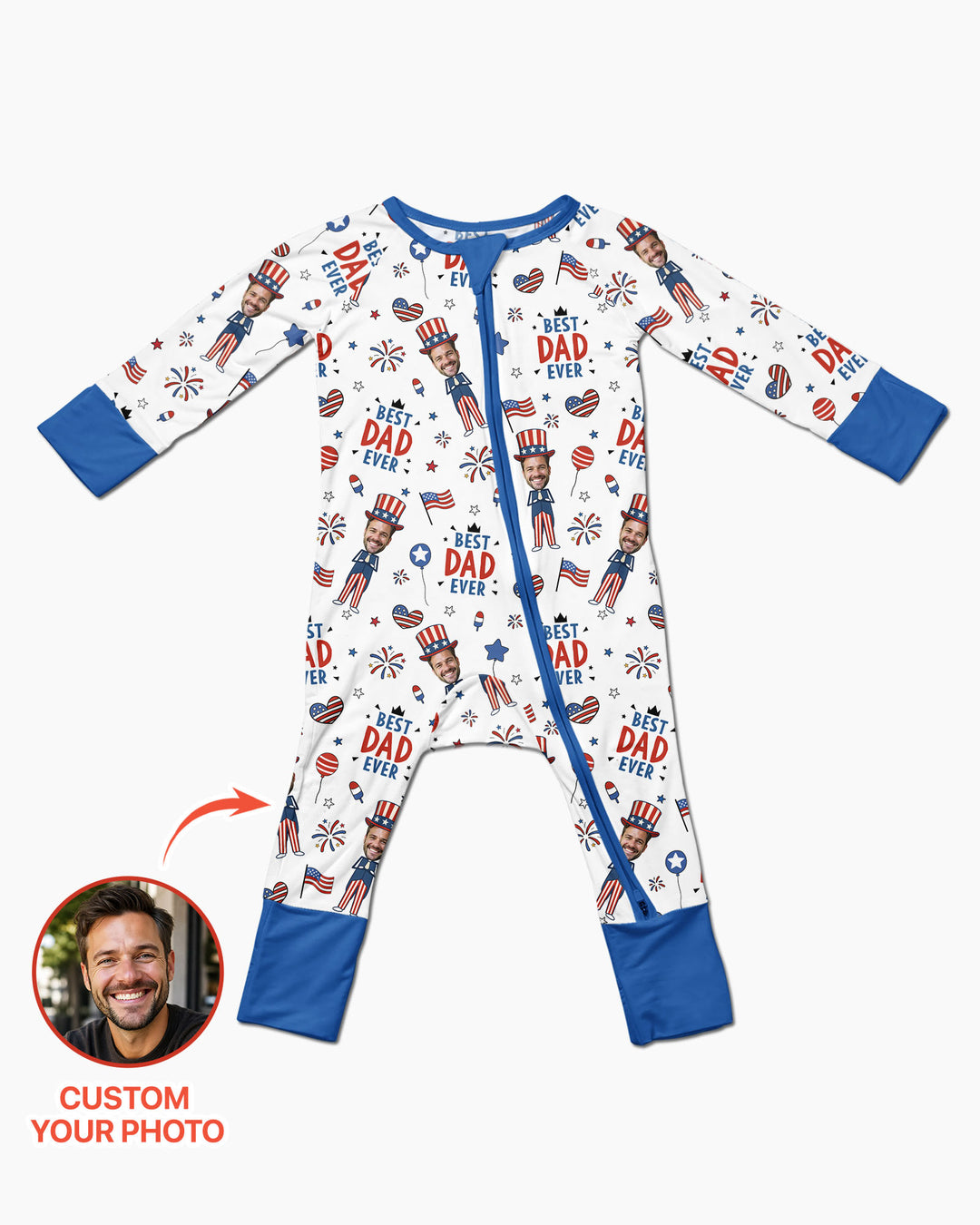 Gerippte Babykleidung mit individuellem Foto - Weich &amp; Skizzenhaft
