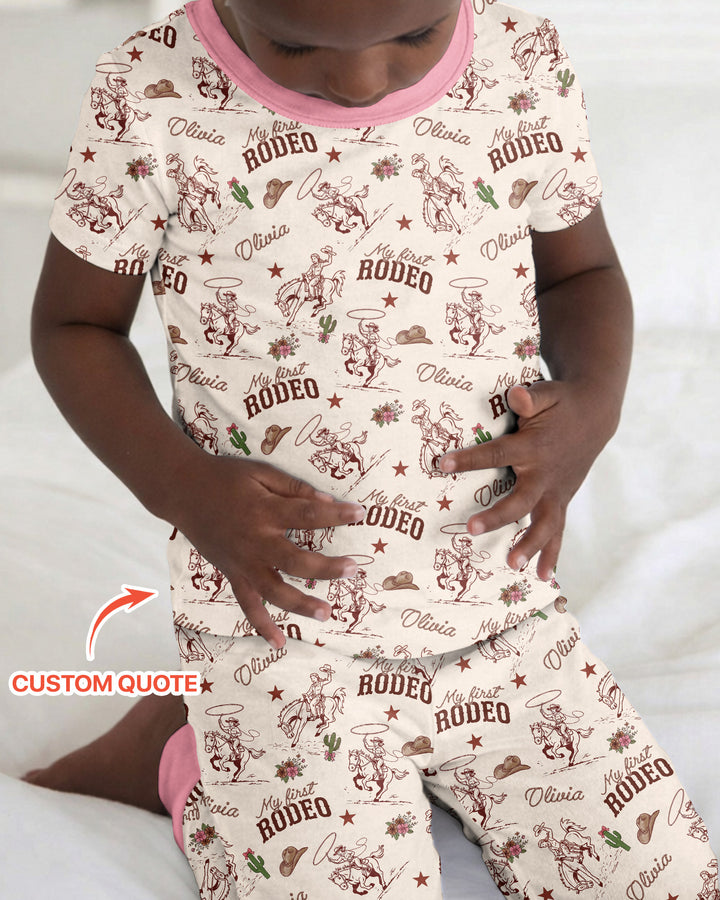 Zweiteiliges, kurzärmliges Pyjama-Set mit Marienkäfern
