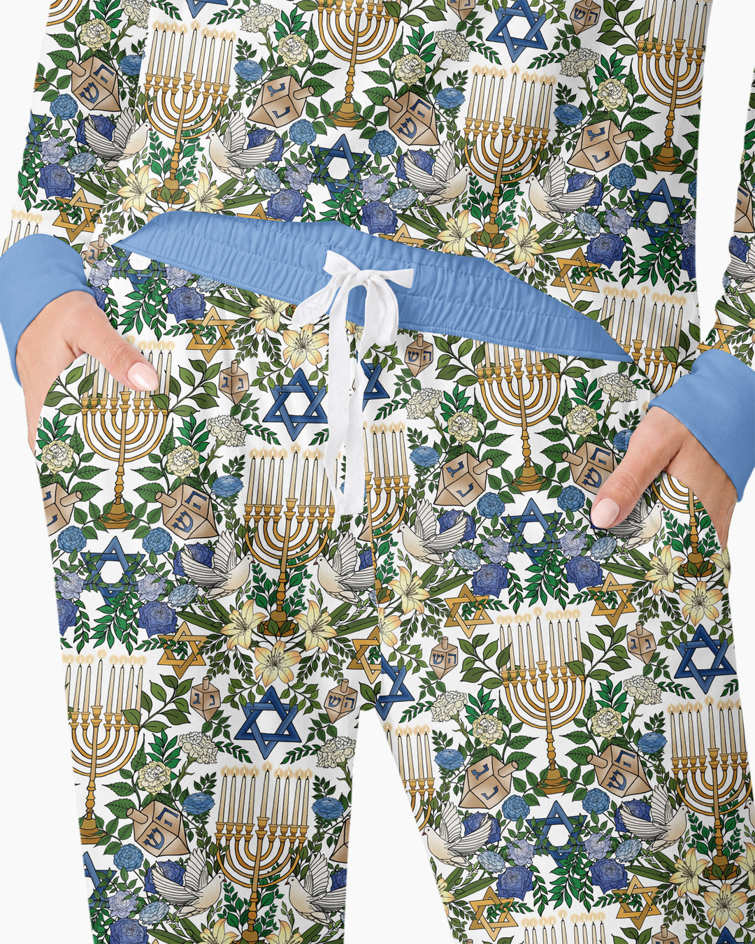 Hanukkah the Festival of Lights Mommy & Me Matching Bamboo Women Pajama Set