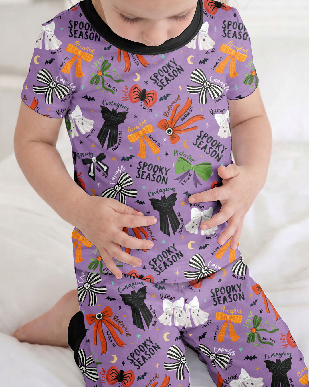Zweiteiliges, kurzärmliges Pyjama-Set mit Marienkäfern