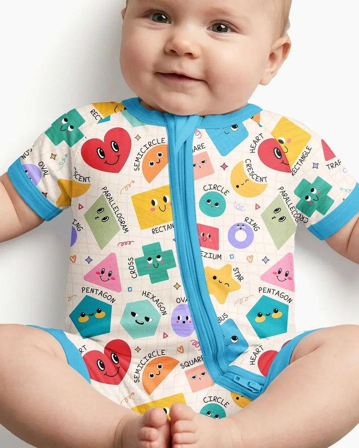 Happy Shape Squad Family Matching Bamboo Shorty Zippy