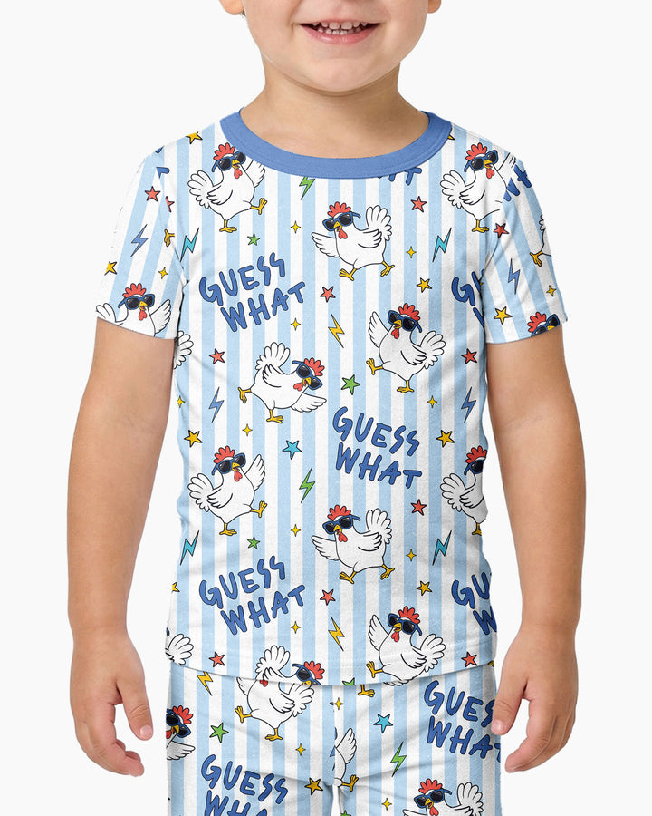 Guess What? Chicken Butt! Bamboo Two Piece Short Sleeve Pajama Set