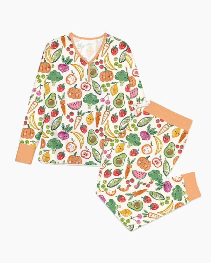 Veggie Friends Familien-Schlafanzug-Set aus Bambus für Damen