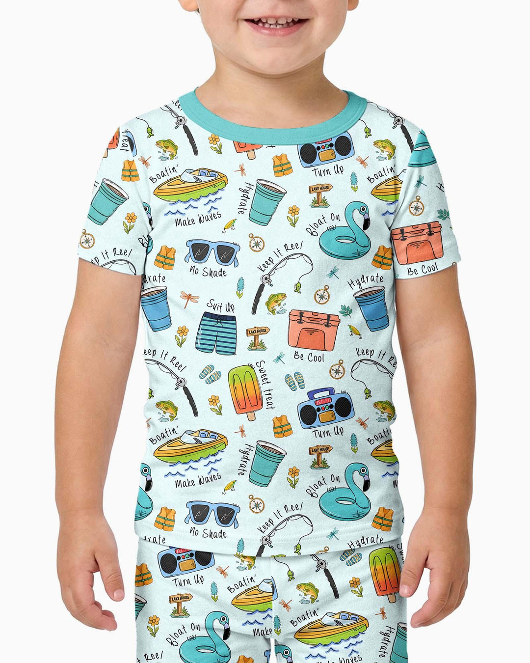 Zweiteiliges, kurzärmliges Pyjama-Set mit Marienkäfern
