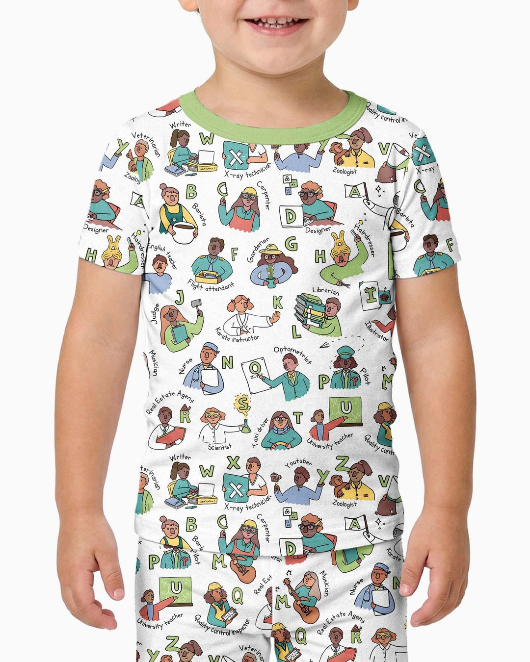 Zweiteiliges, kurzärmliges Pyjama-Set mit Marienkäfern