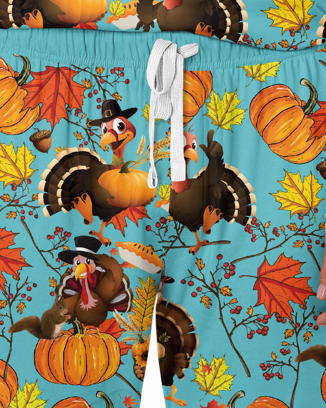 Autumn Turkey Chicken Bamboo Men's Pajama Set
