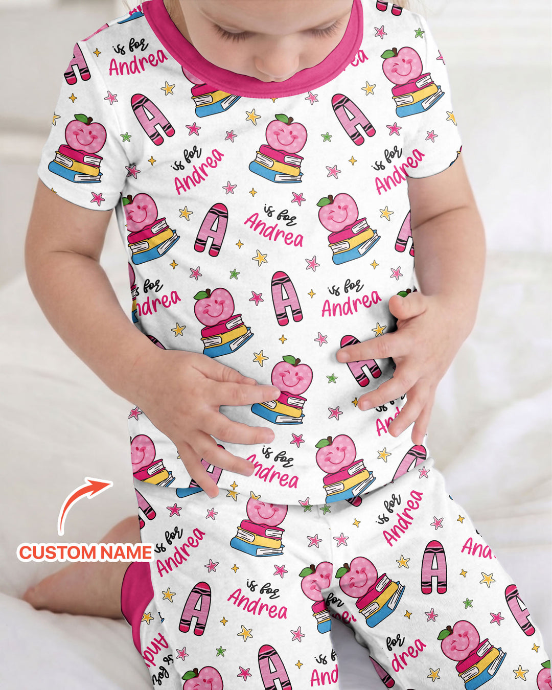 Zweiteiliges, kurzärmliges Pyjama-Set mit Marienkäfern