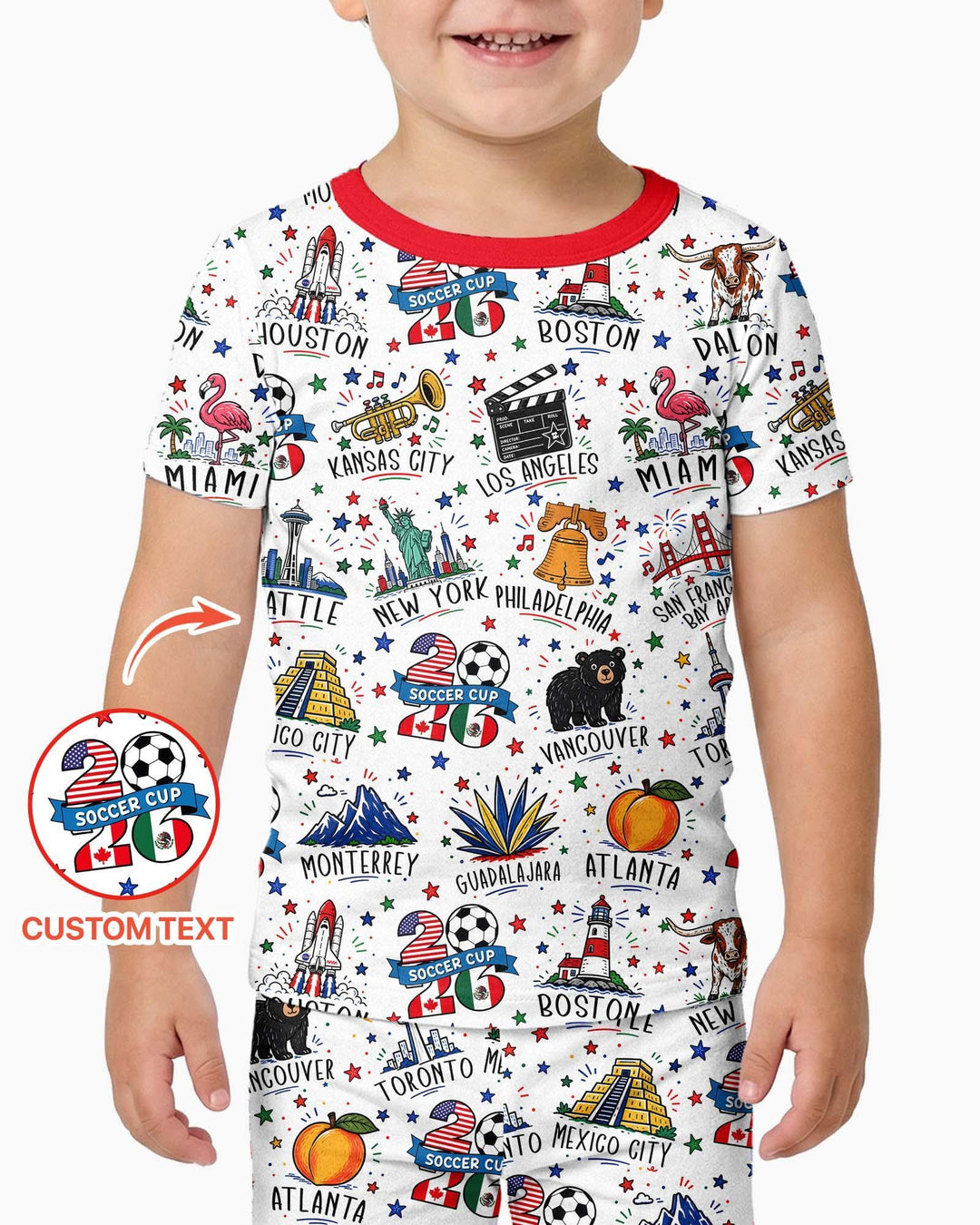 Zweiteiliges, kurzärmliges Pyjama-Set mit Marienkäfern