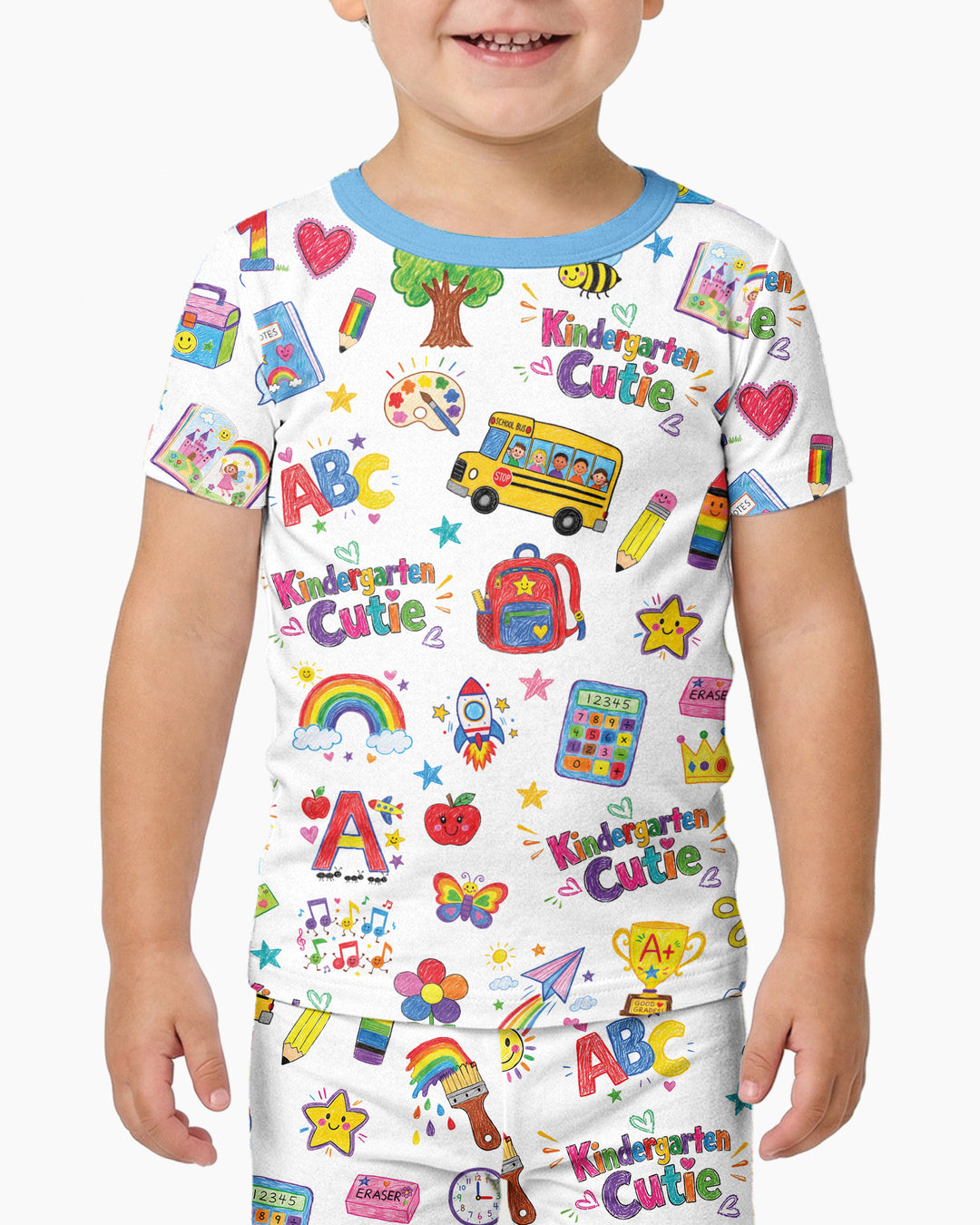 Zweiteiliges, kurzärmliges Pyjama-Set mit Marienkäfern