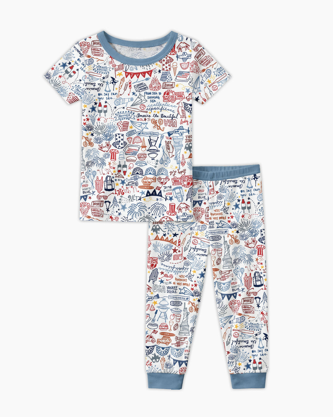 Zweiteiliges, kurzärmliges Pyjama-Set mit Marienkäfern