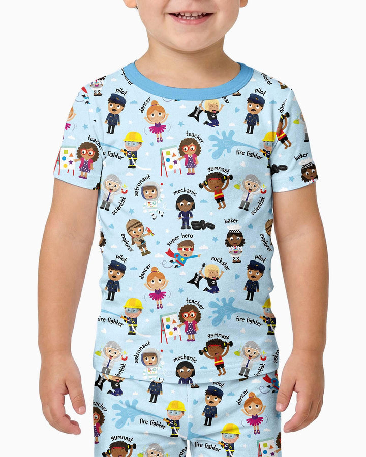 Zweiteiliges, kurzärmliges Pyjama-Set mit Marienkäfern