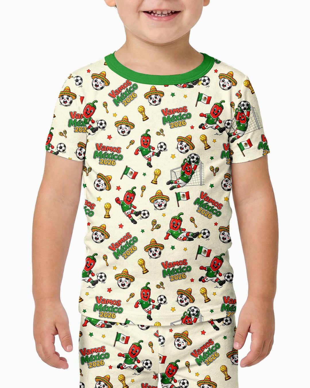 Zweiteiliges, kurzärmliges Pyjama-Set mit Marienkäfern