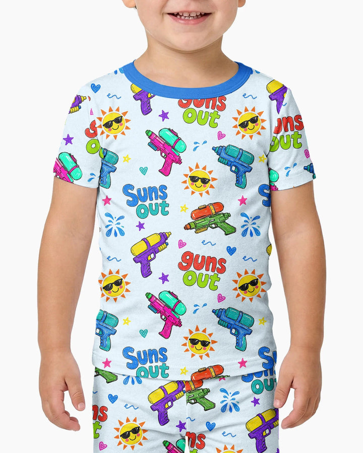 Zweiteiliges, kurzärmliges Pyjama-Set mit Marienkäfern