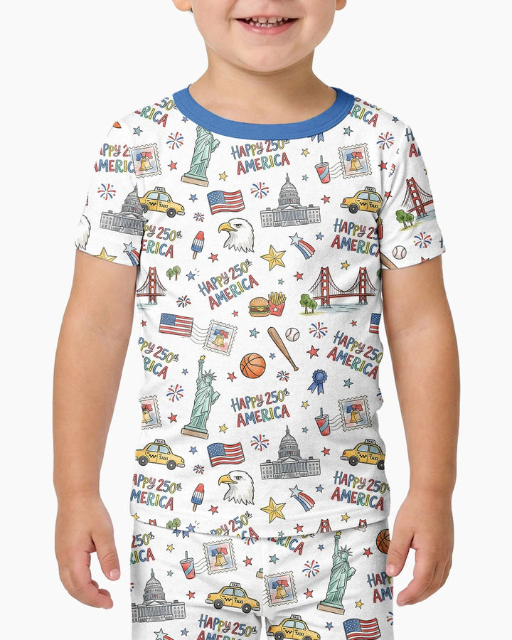 Zweiteiliges, kurzärmliges Pyjama-Set mit Marienkäfern