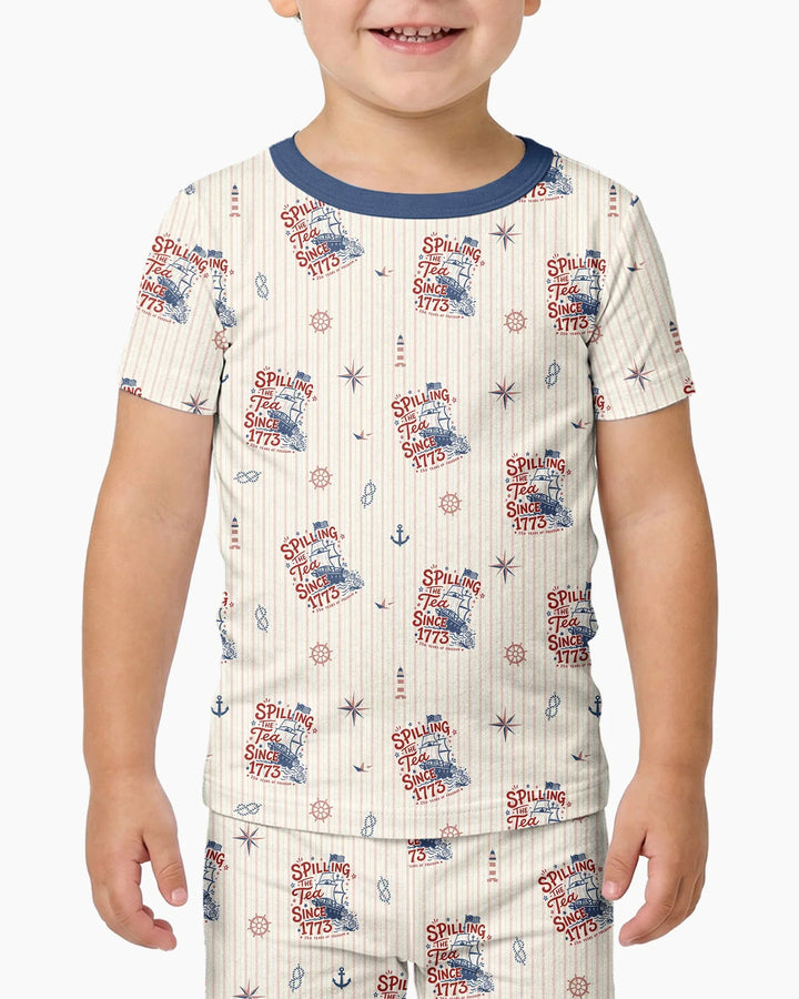 Zweiteiliges, kurzärmliges Pyjama-Set mit Marienkäfern