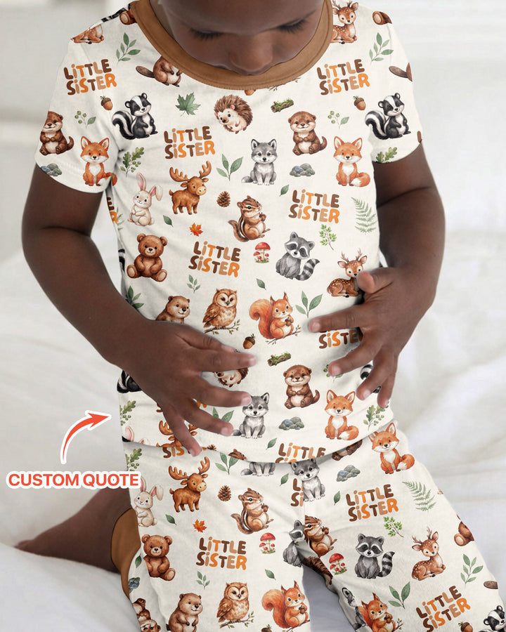 Zweiteiliges, kurzärmliges Pyjama-Set mit Marienkäfern