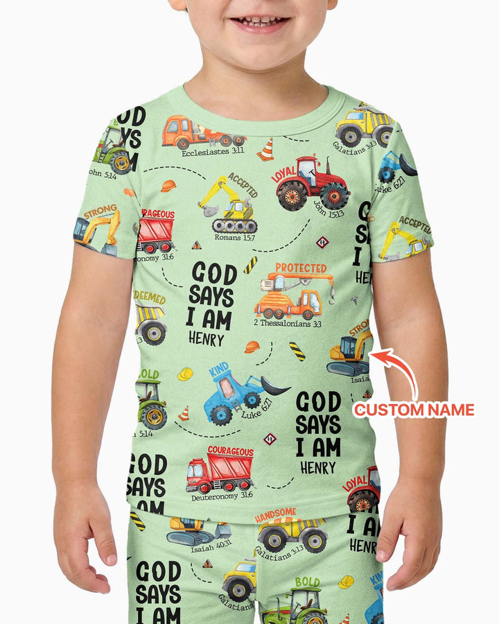 Zweiteiliges, kurzärmliges Pyjama-Set mit Marienkäfern