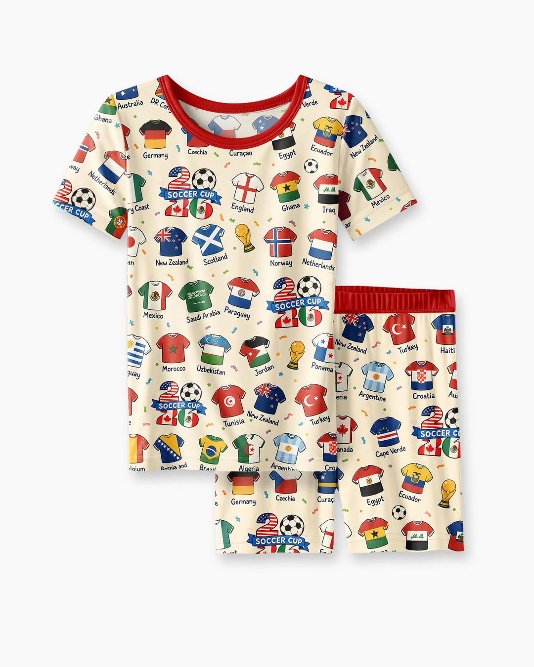 Schlafanzug-Set zweiteilig, kurze Ärmel, kurze Hose, Bambus