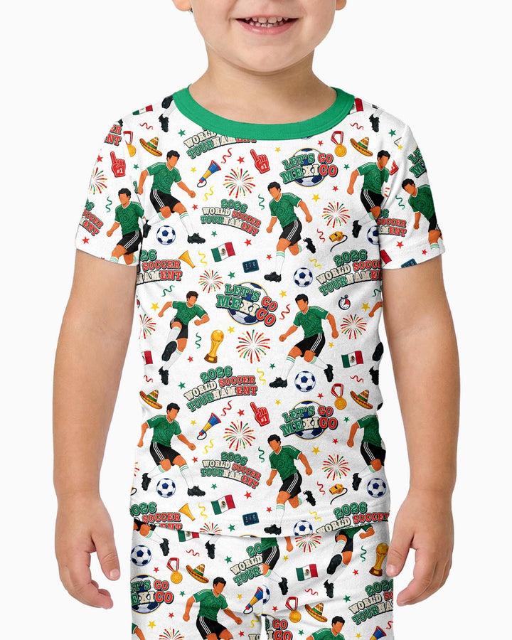 Zweiteiliges, kurzärmliges Pyjama-Set mit Marienkäfern