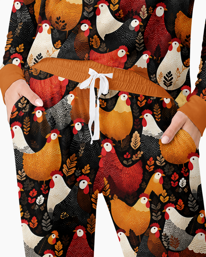 Chicken Coop Bamboo Women Pajama Set