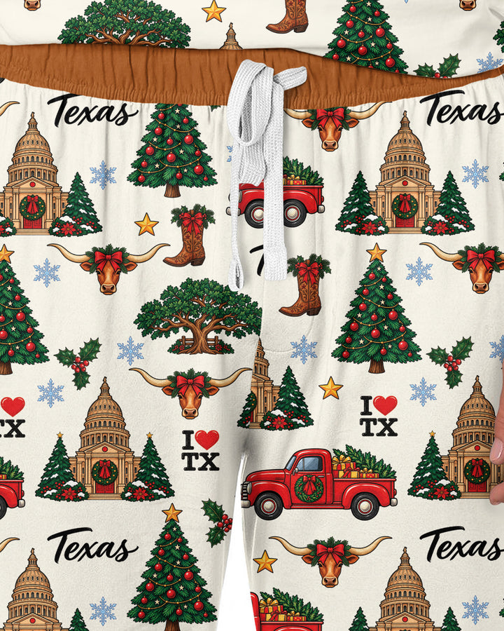 Christmas In Texas Bamboo Men's Pajama Set