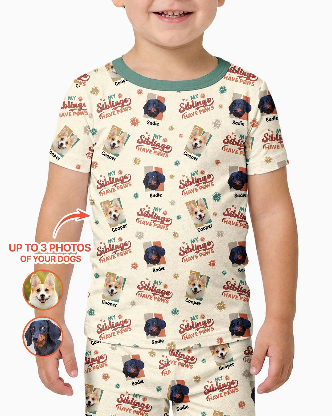 Zweiteiliges, kurzärmliges Pyjama-Set mit Marienkäfern