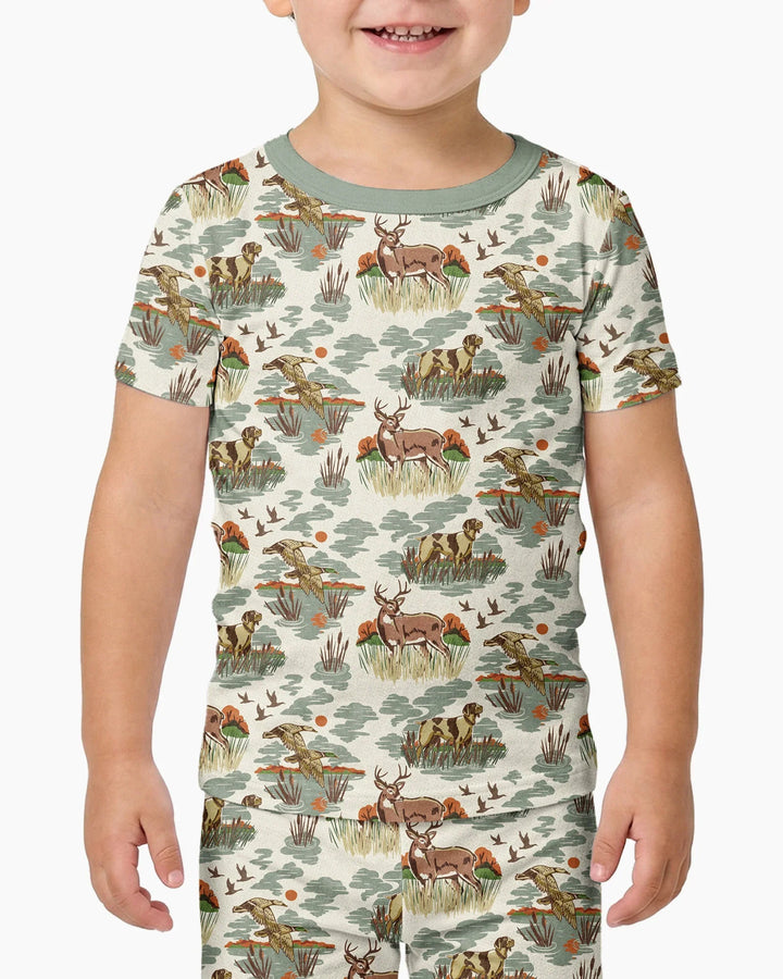 Zweiteiliges, kurzärmliges Pyjama-Set mit Marienkäfern