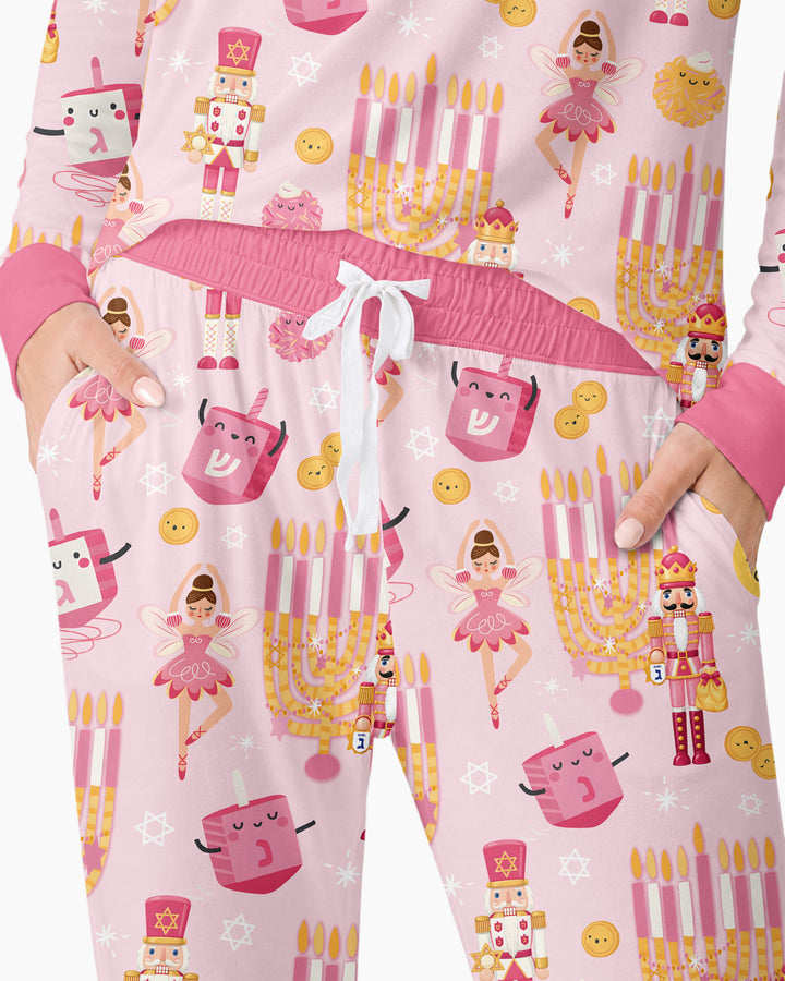 Hanukkah Nutcracker King Family Matching Bamboo Women Pajama Set