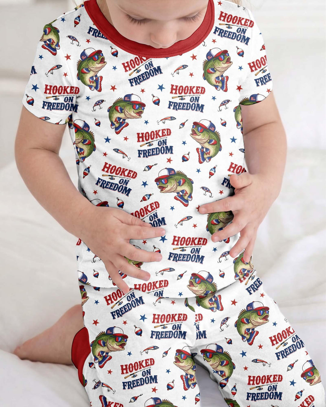 Zweiteiliges, kurzärmliges Pyjama-Set mit Marienkäfern