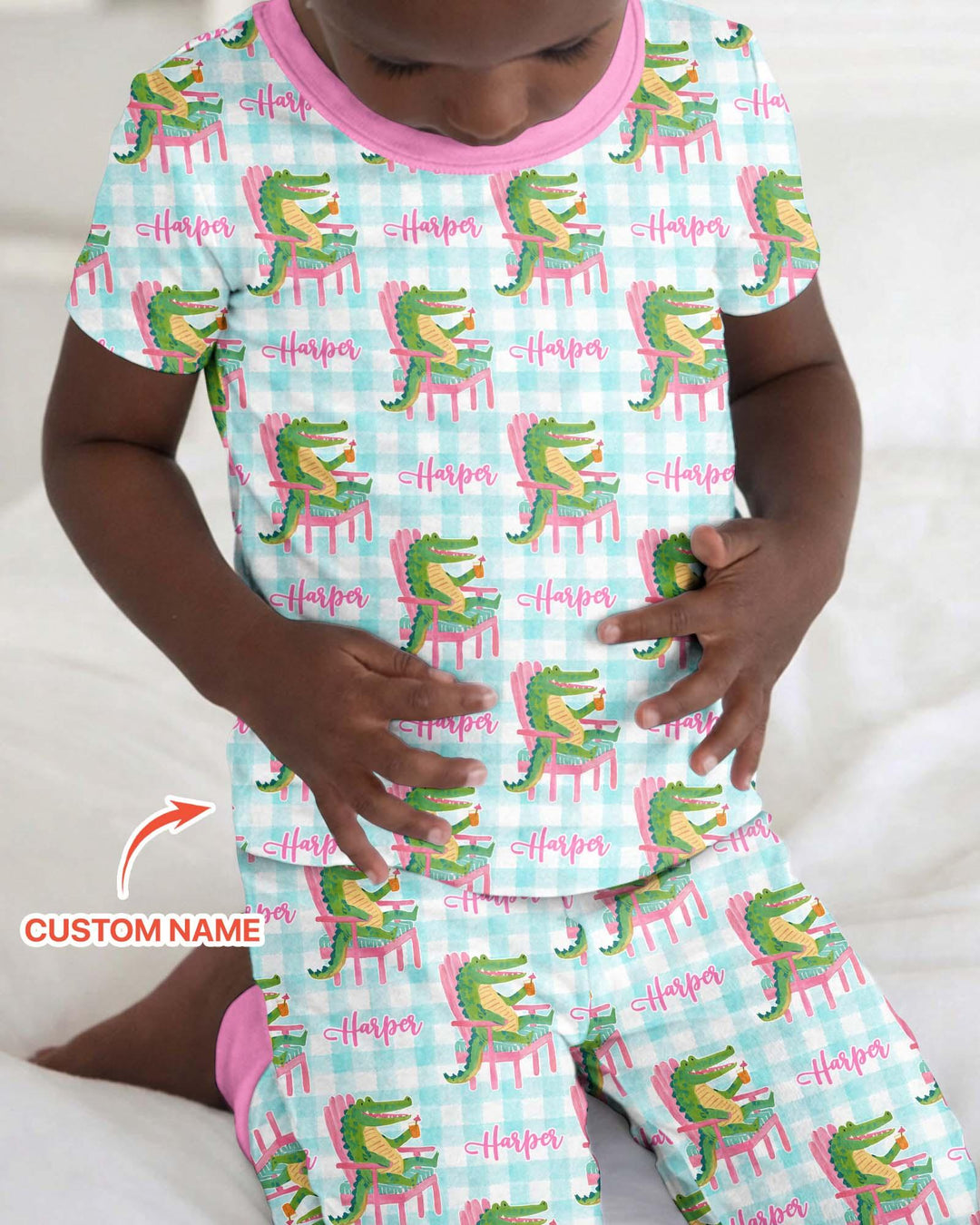 Zweiteiliges, kurzärmliges Pyjama-Set mit Marienkäfern
