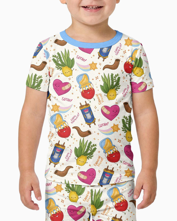 Zweiteiliges, kurzärmliges Pyjama-Set mit Marienkäfern