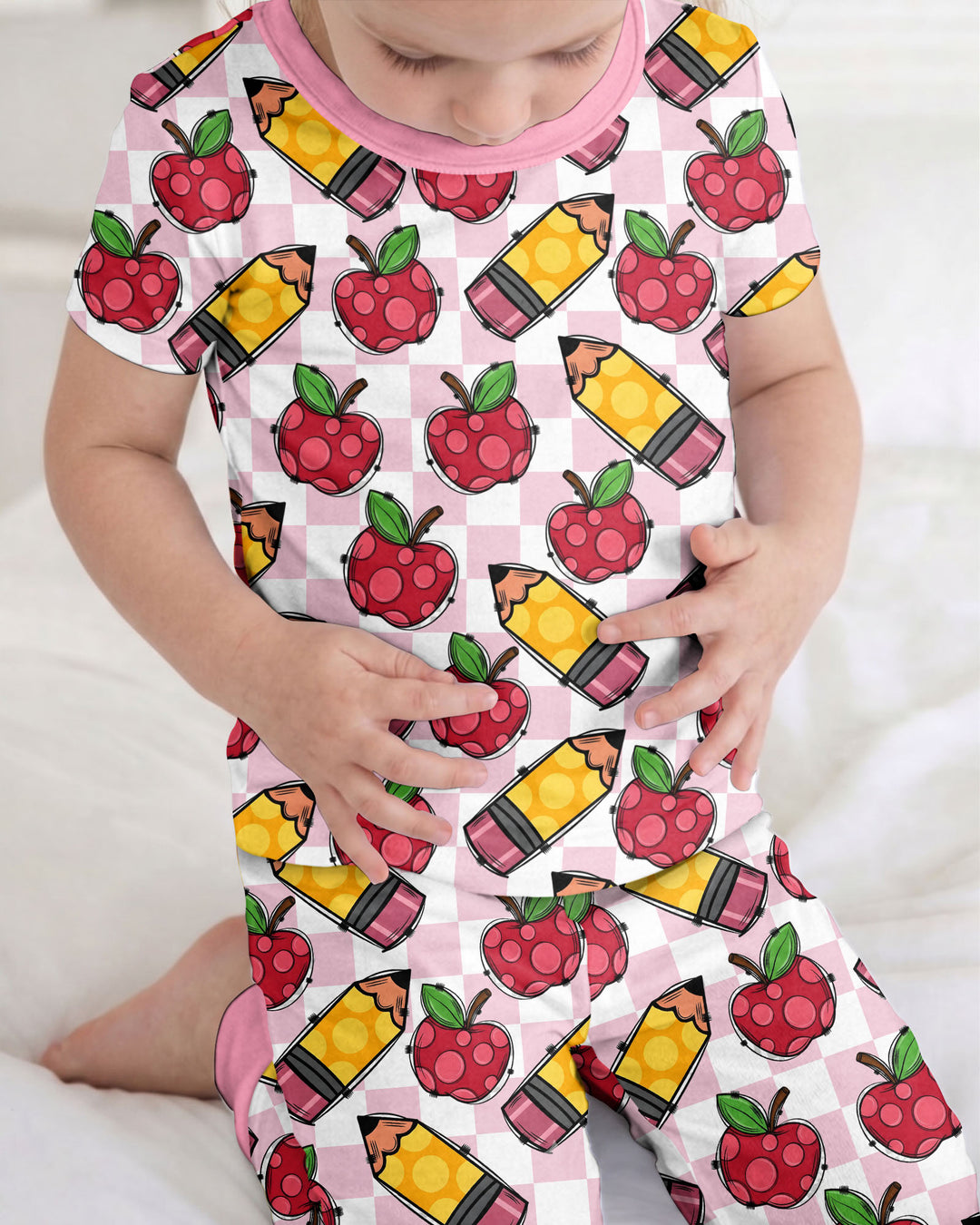 Zweiteiliges, kurzärmliges Pyjama-Set mit Marienkäfern